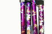 Folding Walking Stick, Purple Floral
