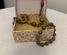 Unakite Crystal Jewellery Set Necklace, Bracelet & Earrings