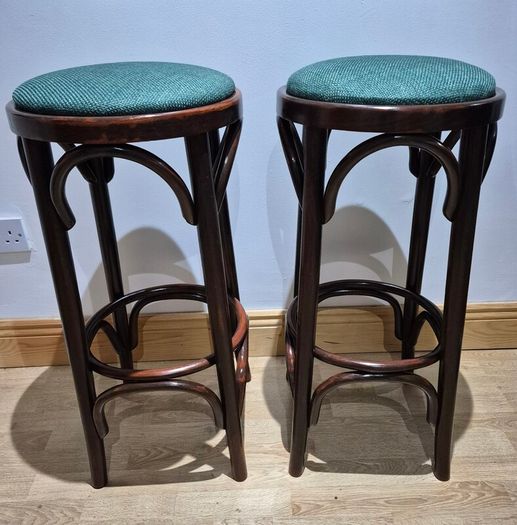 Pair of Vintage Bentwood Bar Stools