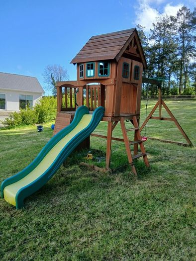 Wooden Climbing Frame and Swing Set