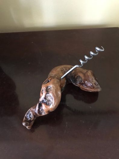 Vintage Twisted Wood Corkscrew