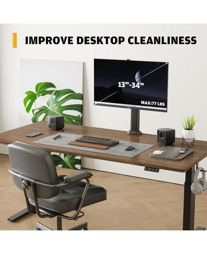 Monitor Arm Mount Stand Fit for 13 inch to 34 inch wiyh Height Adjustable