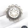 935 Mother Of Pearl Sterling Silver Brooch Pendant Image 6