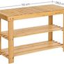 3-Tier Bamboo Shoe Bench, Shoe Rack Storage Organizer, 70 x 28 x 45 cm, ideal for Hallway, Bathroom, Living Room Image 2