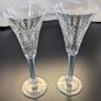 Waterford Crystal Millennium Health Champagne Flutes Pair Vintage Irish Crystal Image 2