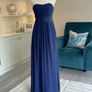 Beautiful Elegant Navy Full Length Dress Image 5