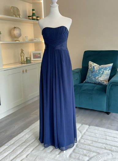 Beautiful Elegant Navy Full Length Dress