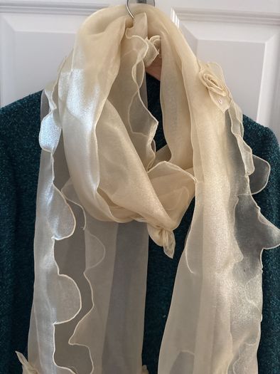 Wrap/Scarf - Sequin and Flower Embellishment