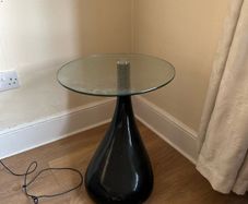 Glass side table