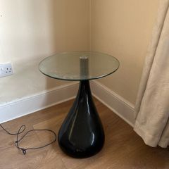 Glass side table