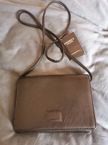 BNWT - OSPREY black leather bag
