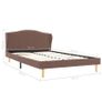 Bed Frame Brown Fabric 135x190 cm Image 6