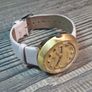 vintage 1970s Cronel "Disco Volante" mechanical watch UFO sunburst gold dial Image 5