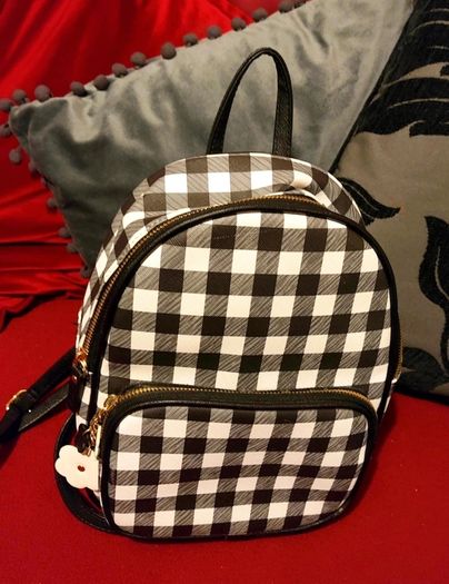 Chic Checkered Mini Backpack Claires