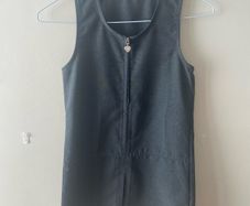 Dunnes grey pinafore (as new) age 7
