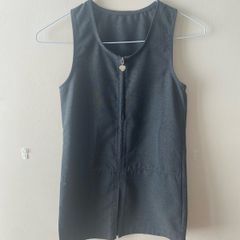 Dunnes grey pinafore (as new) age 7