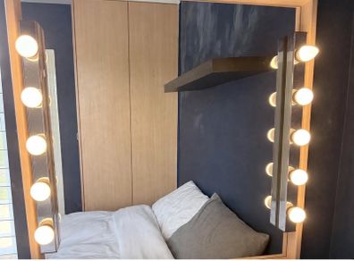 Mirror and 5 Bar Side lights Vanity set