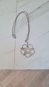 vintage silver pendant and chain