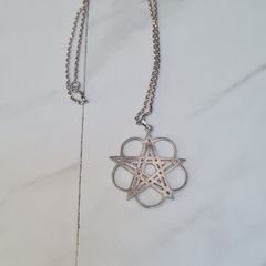 vintage silver pendant and chain