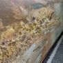 Large Framed Abstract Canvas - Textured with Gold Leaf Detail Image 3