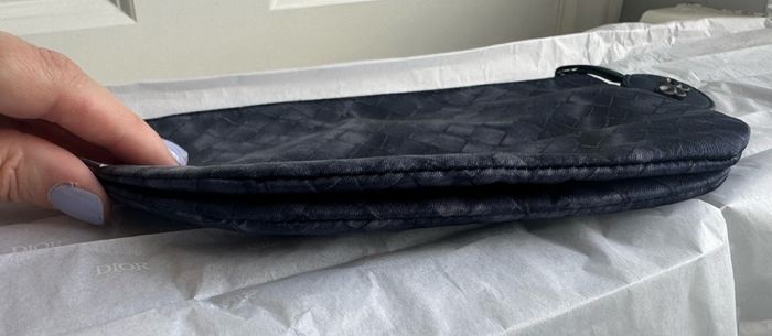 Blue Bottega Veneta Intrecciolusion Nylon Cosmetic Bag
