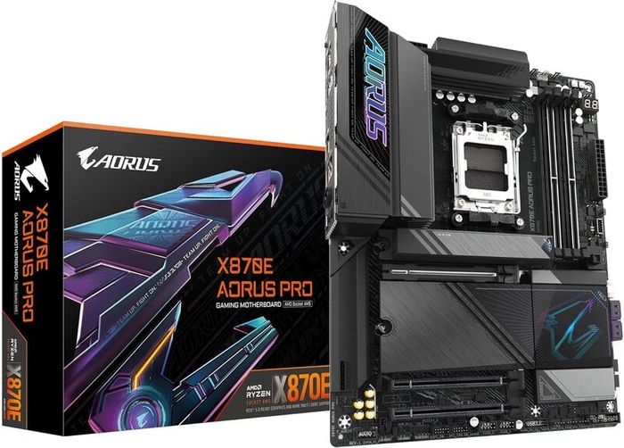 Gigabyte X870e Aorus Pro Motherboard - Compatible with Amd Ryzen 9000 Cpus - DDR5 RAM