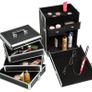 Cosmetics and make up beauty case trolley vanity box -different colours- (Black) Image 3