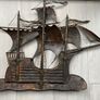Hand-Crafted Copper Ship Santa Maria Image 2