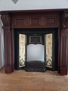 Beautiful wooden surround fireplace