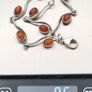 Vintage 925 Sterling Silver & Natural Baltic Amber Minimalist Bracelet Image 10