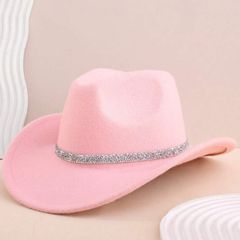 Ladies Pink cowgirl hat