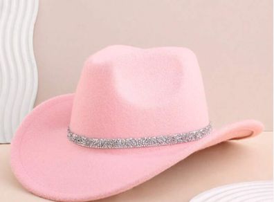 Ladies Pink cowgirl hat