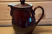 Vintage Denby Homestead Brown Coffee Pot Lidded Jug 2.5 Pint