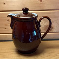 Vintage Denby Homestead Brown Coffee Pot Lidded Jug 2.5 Pint