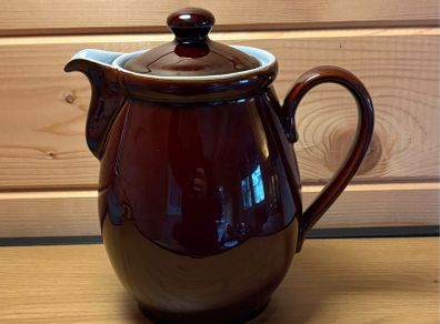 Vintage Denby Homestead Brown Coffee Pot Lidded Jug 2.5 Pint