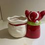 Christmas Decoration / Owl With Suck Glazed Ceramic Indoor Pot Image 3