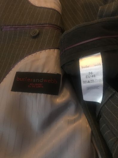 Butler and webb 2 piece gray suit