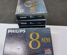 Philips P5-90 8mm Camcorder Video Cassette Tapes with Double Coating (Pre-owned, Pack of 4)