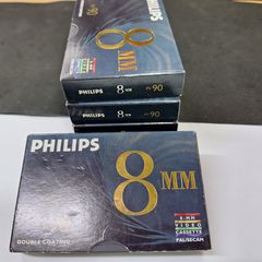 Philips P5-90 8mm Camcorder Video Cassette Tapes with Double Coating (Pre-owned, Pack of 4)