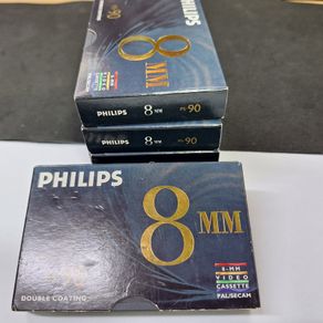 Philips P5-90 8mm Camcorder Video Cassette Tapes with Double Coating (Pre-owned, Pack of 4)
