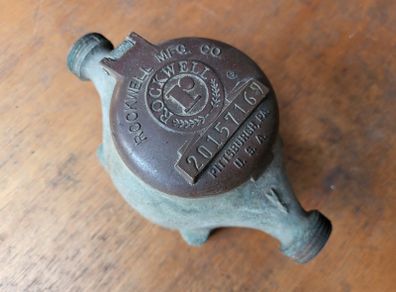 Vintage Rockwell Brass Water Meter