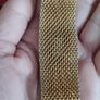 Vintage gold plated metal mesh bracelet. Image 2