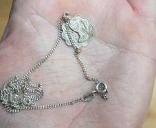 Sterling Silver Stone Set Communion Pendant
