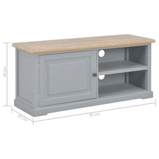TV Cabinet Grey 90x30x40 cm Wood