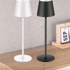 1pc Dimmable 3-Color Touch Control Rechargeable Tripod Desk Lamp, Adjustable Height, Suitable For Bedroom, Dining Room, Living Room, Bar, Desk, Reading Room, Outdoor Music Restaurant, Photography, Nightlight, Home & Office Use white