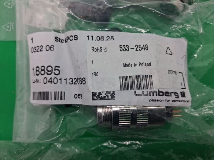 Postage - 9 x Lumberg 0332 06 Circular Connector