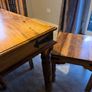 Oak table and 6 chairs Image 2