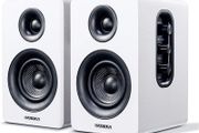 Active Bluetooth 5.0 Bookshelf Speakers  60W Carbon Fiber Speaker Unit Built-in 24bit DAC  Dynamic 3D Surround Sound 2.0 Computer PC Monitor Gaming Speakers AVAILABLE IN BLACK OR WHITE (FREE POSTAGE)