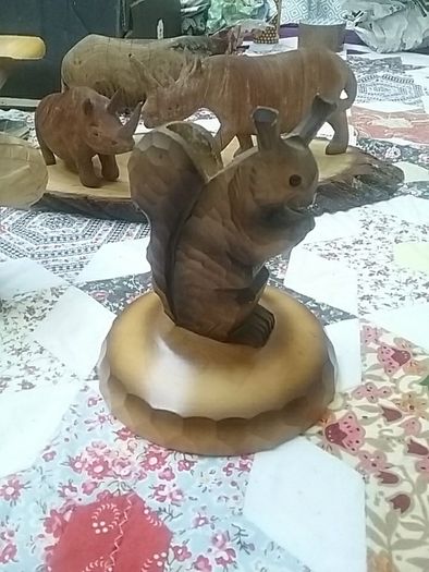 Hand Carved Squirrel