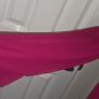 One Fuchsia Pink Beaded Chiffon Blouse Sheer Sleeve Party Evening Top UK16 Image 3